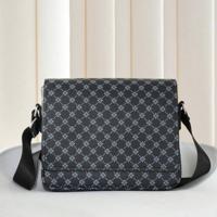 Bon&Bon Casual Crossbody Schoudertas Heren - Zwart Kunstleer Flap