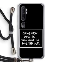 Schotelvod: Xiaomi Mi Note 10 Transparant Hoesje met koord