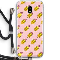 Waterijsjes: Samsung Galaxy J3 (2017) Transparant Hoesje met koord