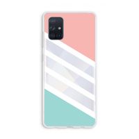 Strepen pastel: Galaxy A71 Transparant Hoesje