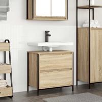 Badkamerwastafelkast met lades 60x34,5x60cm Sonoma eikenkleurig Badkamerwastafelkast met lades 60x34,5x60cm Sonoma eikenkleurig