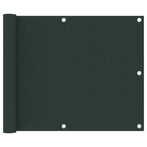 VidaXL Balkonscherm 75x600 cm oxford stof donkergroen