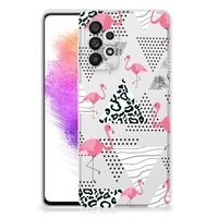 Samsung Galaxy A73 5G TPU Hoesje Flamingo Triangle - thumbnail