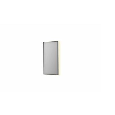 Spiegel INK SP32 40x4x80 cm Incl. Indirect LED-Verlichting Rondom en Spiegelverwarming Mat Zwart