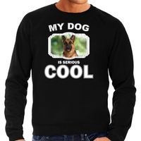 Duitse herder honden sweater / trui my dog is serious cool zwart voor heren - thumbnail