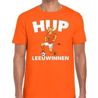 Nederland supporter t-shirt Hup Leeuwinnen oranje heren - thumbnail