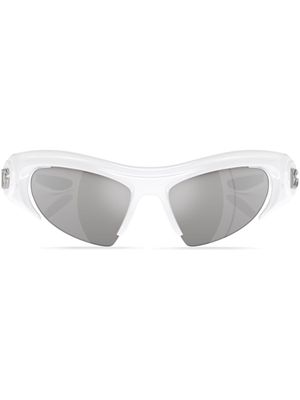 Dolce & Gabbana Eyewear lunettes de soleil teintées à monture oversize - Blanc