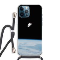 Alone in Space: iPhone 12 Pro Max Transparant Hoesje met koord