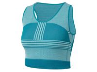 CRIVIT Dames functionele-crop-top, verkoelend, naadloos (L (44/46), Petrol)