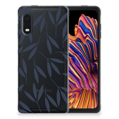 Samsung Xcover Pro | TPU Case | Leaves Blue
