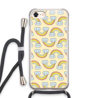 Regenboog: iPhone 7 Transparant Hoesje met koord