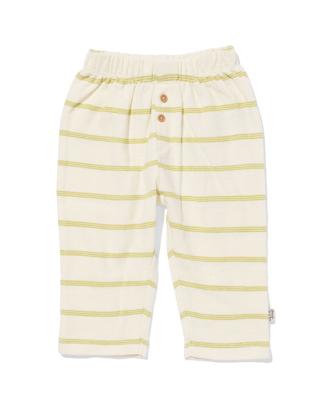 HEMA Newborn broek comfy fit jersey strepen ecru (ecru)