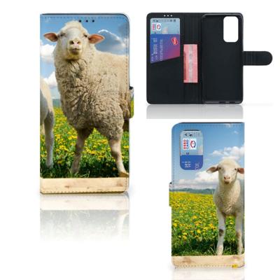 OnePlus 9 Pro | Telefoonhoesje | Met pasjeshouder | Schaap en Lammetje