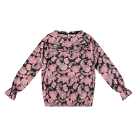 Vinrose Meisjes blouse - Zwart - thumbnail