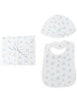 POLO RALPH LAUREN KIDS lot bavoir-bonnet à motif graphique - Blanc