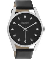OOZOO Timepieces Horloge Zwart/Zilver | C10818 - thumbnail