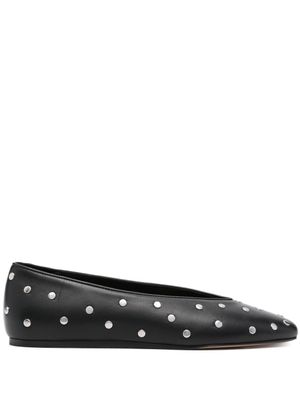 Le Monde Beryl ballerines en cuir Luna à détails de clous - Noir