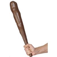 Holbewoner knots - 45 cm - bruin - kunststof - verkleedaccessoires caveman