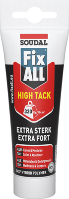 Soudal fix all high tack | verlijmingskit | 125 ml | wit - 153975 Soudal fix all high tack | verlijmingskit | 125 ml | wit - 153975