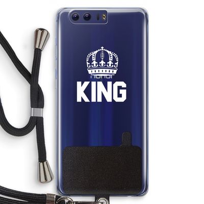 King zwart: Honor 9 Transparant Hoesje met koord