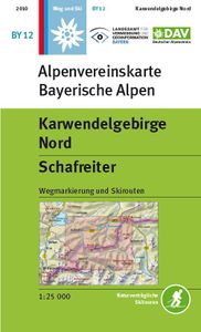 Wandelkaart BY12 Alpenvereinskarte Karwendelgebirge Nord - Schafreiter