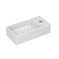 INK - Fontein Porselein Rechts met Kraangat - 360x180x90 mm - Glans Wit