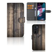 Motorola Edge 30 Pro | Book Style Case | Steigerhout | Portemonnee hoesje