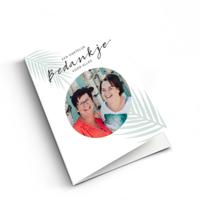 Bedankt kaart met foto - XL - Staand