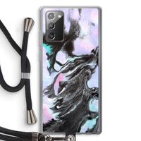 Pastel zwart: Samsung Galaxy Note 20 / Note 20 5G Transparant Hoesje met koord