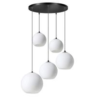 Orb opaal 5 lichts hanglamp