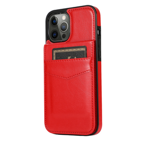 iPhone 15 hoesje - Backcover - Pasjeshouder - Portemonnee - Kunstleer - Rood