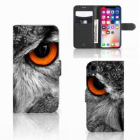 Apple iPhone Xr | Telefoonhoesje | Met pasjeshouder | Uil