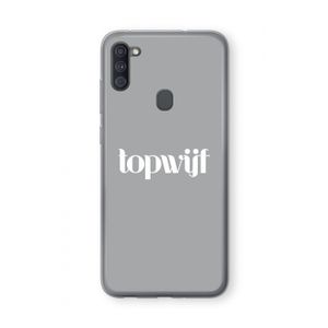 Topwijf Grijs Wit: Samsung Galaxy A11 Transparant Hoesje