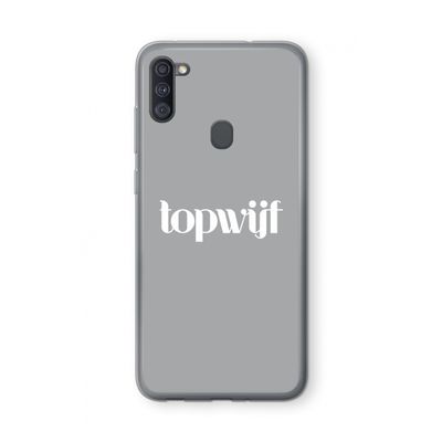 Topwijf Grijs Wit: Samsung Galaxy A11 Transparant Hoesje