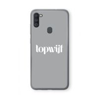Topwijf Grijs Wit: Samsung Galaxy A11 Transparant Hoesje
