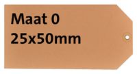 Label HF2 nr0 200gr 25x50mm chamois 1000stuks - thumbnail