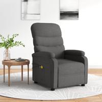 Massagestoel elektrisch stof donkergrijs