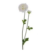 Basic Kunstbloem chrysant 63 cm wit