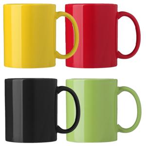 Koffie mokken/bekers Nantes - 4x - keramiek - multi kleuren - 300 ml