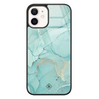 iPhone 12 glazen hardcase - Touch of mint