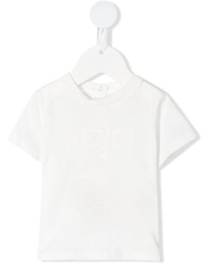 Fendi Kids t-shirt à logo - Blanc