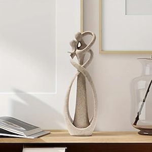 kussend paar standbeeld abstracte sculptuur hars standbeeld woondecoratie moderne thuiskantoor desktop plank boekenplank decoratie, kerstcadeau Lightinthebox