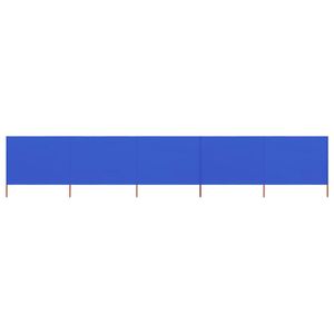 VidaXL Windscherm 5-panelen 600x80 cm stof azuurblauw
