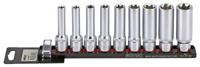 Doppenset 1/2", TX-E lang 9-dlg. op rail 300903 Doppenset 1/2", TX-E lang 9-dlg. op rail 300903