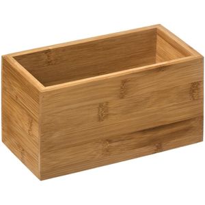 Sieraden/make-up houder/box rechthoek 18 x 9 x 9,5 cm van bamboe hout