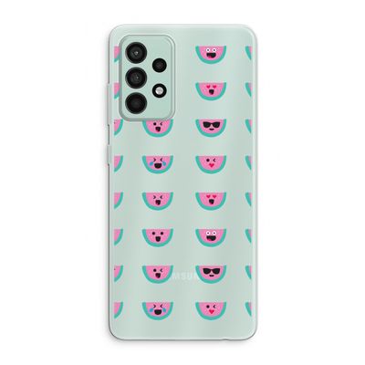 Smiley watermeloenprint: Samsung Galaxy A52s 5G Transparant Hoesje