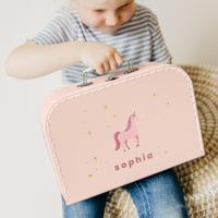 Kinderkoffer bedrukken - Roze - Groot