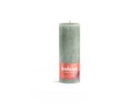 Bolsius stompkaars rustiek 19 x 6,8 cm lichtgroen | 4 stuks