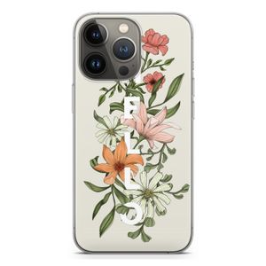 Hello bloemen: iPhone 13 Pro Transparant Hoesje