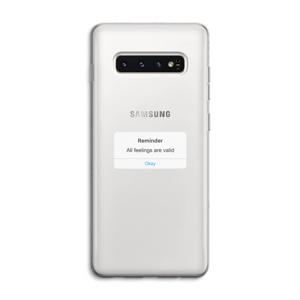 Reminder: Samsung Galaxy S10 4G Transparant Hoesje